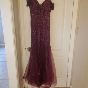 Beaded and Tulle Gown